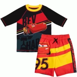 Disney Pixar Cars Lightning McQueen Rash Guard And Swim Trunks Outfit Set Toddler To Little Kid 14 Disney Pixar Cars Lightning McQueen Rash Guard And Swim Trunks Outfit Set Toddler To Little Kid -Disney GUEST 9377d809 43c8 4e22 85e7 1fe94746219e
