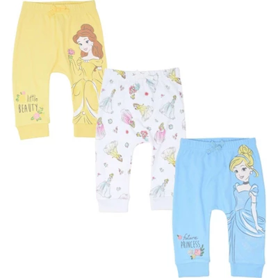 Disney Princess Belle Aurora Cinderella Baby Girls 3 Pack Pants Newborn To Infant 12 Disney Princess Belle Aurora Cinderella Baby Girls 3 Pack Pants Newborn To Infant - Image 12