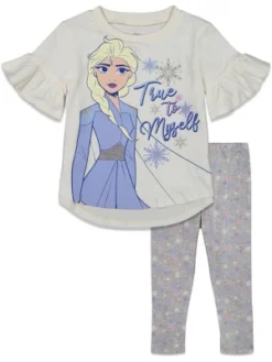 Disney Frozen Elsa Anna Frozen Girls T-Shirt And Leggings Outfit Set Infant To Little Kid 18 Disney Frozen Elsa Anna Frozen Girls T-Shirt And Leggings Outfit Set Infant To Little Kid -Disney GUEST 94e8f1fe 497f 4828 a014 f1f60d6109d2