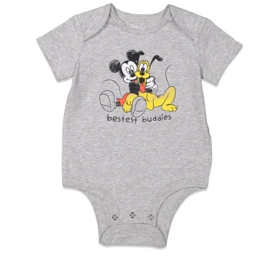 Disney Mickey Mouse 3 Pack Short Sleeve Bodysuits 3 Disney Mickey Mouse 3 Pack Short Sleeve Bodysuits - Image 3