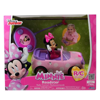 Jada Toys Disney Junior RC Minnie Bowtique Roadster Remote Control Vehicle 7" Pink With White Polka Dots 1 Jada Toys Disney Junior RC Minnie Bowtique Roadster Remote Control Vehicle 7" Pink With White Polka Dots
