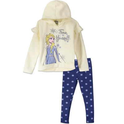 Disney Frozen Elsa Girls Fleece Hoodie And Leggings Outfit Set Little Kid To Big Kid 11 Disney Frozen Elsa Girls Fleece Hoodie And Leggings Outfit Set Little Kid To Big Kid - Image 11