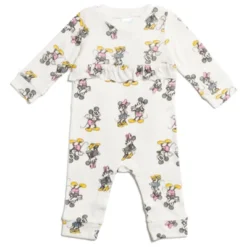 Disney Mickey Mouse Minnie Mouse Baby Girls Snap Sleep N' Play Coverall Newborn To Infant -Disney GUEST a4b486bf 3b95 4676 95c8 dadb8ba9e716