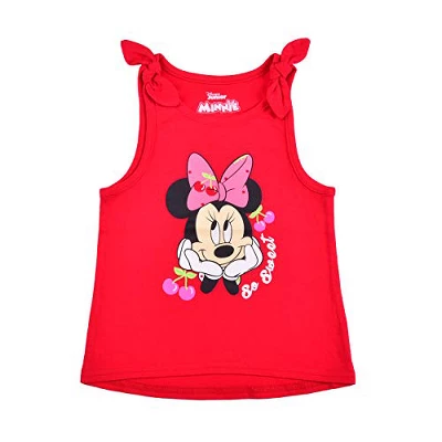Disney Girls' 3-Pack So Sweet Minnie Mouse Ruffle Sleeve Tee, Bow Strap Sleeveless Shirt And Casual Shorts Set For Kids 2 Disney Girls' 3-Pack So Sweet Minnie Mouse Ruffle Sleeve Tee, Bow Strap Sleeveless Shirt And Casual Shorts Set For Kids - Image 2