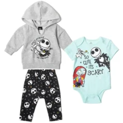 Disney Nightmare Before Christmas Oogie Boogie Fleece Pullover Hoodie Bodysuit & Pants 3 Pcs Outfit Set Newborn To Infant -Disney GUEST a9ce7e96 78b0 47ac 8498 a3c84f1310e4