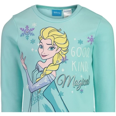 Disney Frozen Princess Anna Elsa Girls Sweatshirt And Leggings Outfit Set Little Kid To Big Kid 5 Disney Frozen Princess Anna Elsa Girls Sweatshirt And Leggings Outfit Set Little Kid To Big Kid - Image 5