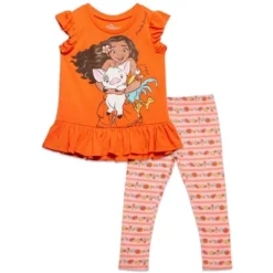 Disney Moana Girls T-Shirt And Leggings Outfit Set Little Kid To Big Kid -Disney GUEST b1a1a219 d474 4d14 8e3f c6f3232afb54