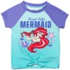 Disney Princess Ariel Girls One-Piece Swimsuit Rash Guard Tankini Top Modest Skirt And Bottom 5 Piece Set Little Kid To Big Kid