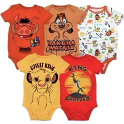Disney Mickey Mouse Lion King Winnie The Pooh Pixar Toy Story Finding Nemo Baby 5 Pack Bodysuits Newborn To Infant 21 Disney Mickey Mouse Lion King Winnie The Pooh Pixar Toy Story Finding Nemo Baby 5 Pack Bodysuits Newborn To Infant -Disney GUEST b2152398 5f27 4d56 8231 6c221ae961ac