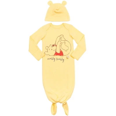Disney Winnie The Pooh Baby Sleeper Gown And Hat Newborn To Infant 8 Disney Winnie The Pooh Baby Sleeper Gown And Hat Newborn To Infant - Image 8
