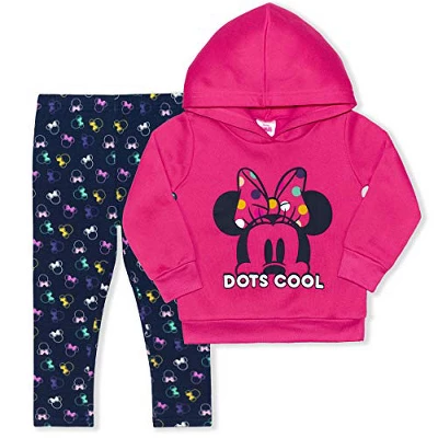 Disney Girl's 2-Pack Minnie Mouse Hooded Graphic Sweatshirt And Patterned Legging Pant Set For Kids 4 Disney Girl's 2-Pack Minnie Mouse Hooded Graphic Sweatshirt And Patterned Legging Pant Set For Kids - Image 4