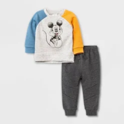 Baby Boys' Disney Mickey Mouse & Friends Top And Bottom Set - Gray -Disney GUEST ba39f50b 1c12 4bbd ba08 c0349bcdacb0