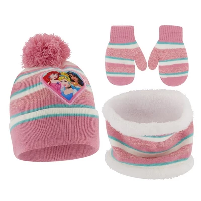 Disney Princess Winter Hat, Scarf, & Mittens/Gloves Set, Kids Ages 2-7 3 Disney Princess Winter Hat, Scarf, & Mittens/Gloves Set, Kids Ages 2-7 - Image 3