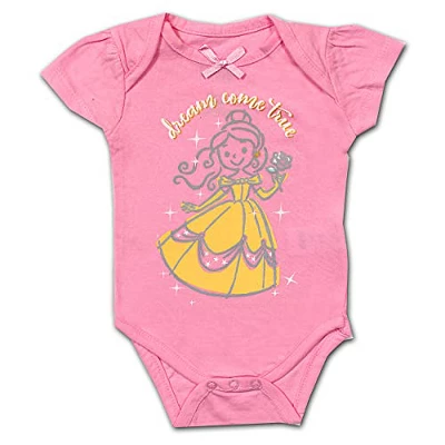 Disney Girl's 3-Pack Character Print Short Sleeve Bow Front Baby Creeper Set 3 Disney Girl's 3-Pack Character Print Short Sleeve Bow Front Baby Creeper Set - Image 3