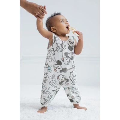 Disney Winnie The Pooh Mickey Mouse Donald Duck Pluto Minnie Mouse Baby Sleeveless Romper Newborn To Infant 1 Disney Winnie The Pooh Mickey Mouse Donald Duck Pluto Minnie Mouse Baby Sleeveless Romper Newborn To Infant
