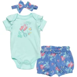 Disney Princess The Little Mermaid Ariel Belle Tiana Baby Girls Bodysuit Shorts And Headband 3 Piece Outfit Set Newborn To Infant 16 Disney Princess The Little Mermaid Ariel Belle Tiana Baby Girls Bodysuit Shorts And Headband 3 Piece Outfit Set Newborn To Infant -Disney GUEST bd7a4264 777b 4383 b106 abbbc235528c