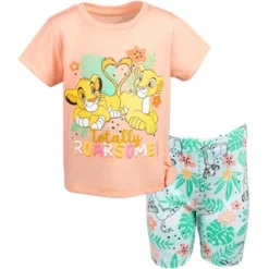 Disney Lion King Toy Story Moana Simba Nala Jessie Woody Girls T-Shirt & Bike Shorts Outfit Set Infant To Little Kid 19 Disney Lion King Toy Story Moana Simba Nala Jessie Woody Girls T-Shirt & Bike Shorts Outfit Set Infant To Little Kid -Disney GUEST bd7dd667 b138 44c9 962b 329eeb275469