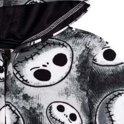 Disney Nightmare Before Christmas Jack Skellington Fleece Zip Up Hoodie Toddler 3 Disney Nightmare Before Christmas Jack Skellington Fleece Zip Up Hoodie Toddler - Image 3