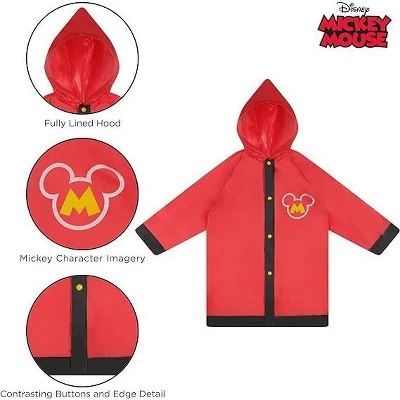 Disney Mickey Mouse Boys Umbrella With Matching Raincoat Set, Kids Ages 2-7 4 Disney Mickey Mouse Boys Umbrella With Matching Raincoat Set, Kids Ages 2-7 - Image 4