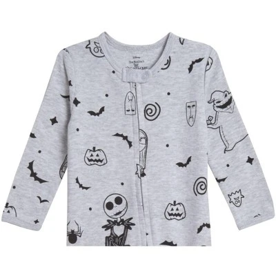 Disney Nightmare Before Christmas Jack Skellington Baby 2 Pack Zip Up Sleep N' Play Coveralls Newborn To Infant 7 Disney Nightmare Before Christmas Jack Skellington Baby 2 Pack Zip Up Sleep N' Play Coveralls Newborn To Infant - Image 7