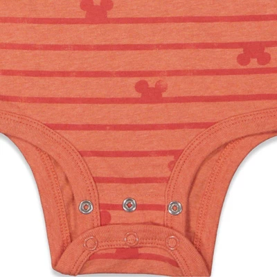 Disney Mickey Mouse 3 Pack Short Sleeve Bodysuits 4 Disney Mickey Mouse 3 Pack Short Sleeve Bodysuits - Image 4