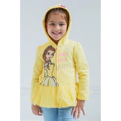 Disney Princess Moana Cindrella Ariel Belle Zip Up Hoodie Infant 1 Disney Princess Moana Cindrella Ariel Belle Zip Up Hoodie Infant
