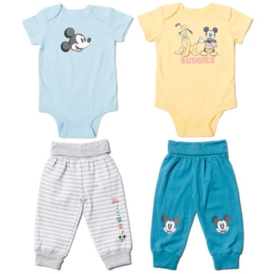 Disney Mickey Mouse Pluto Baby Snap Bodysuits And Pants Newborn To Infant 8 Disney Mickey Mouse Pluto Baby Snap Bodysuits And Pants Newborn To Infant - Image 8