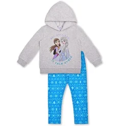 Disney Girl's Frozen Elsa And Anna 2 Piece Coordinates, Pullover Hoodie And Leggings Bundle Set For Kids -Disney GUEST c848de96 711c 4a90 858e fa8219d8896d