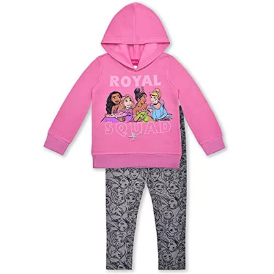 Disney Princess Girl's 2-Pack Royal Squad Graphic Pullover Sweatshirt And Patterned Legging Pants Set For Kids 5 Disney Princess Girl's 2-Pack Royal Squad Graphic Pullover Sweatshirt And Patterned Legging Pants Set For Kids - Image 5