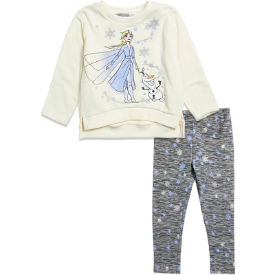 Disney Frozen Princess Anna Elsa Girls Sweatshirt And Leggings Outfit Set Little Kid To Big Kid 10 Disney Frozen Princess Anna Elsa Girls Sweatshirt And Leggings Outfit Set Little Kid To Big Kid - Image 10