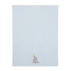 Disney Dumbo Shine Bright Little Star Super Soft Baby Blanket With Applique - Aqua/Gray/Yellow