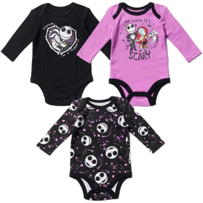 Disney Nightmare Before Christmas Zero Sally Jack Skellington Baby Girls 3 Pack Bodysuits Newborn To Infant 12 Disney Nightmare Before Christmas Zero Sally Jack Skellington Baby Girls 3 Pack Bodysuits Newborn To Infant - Image 12
