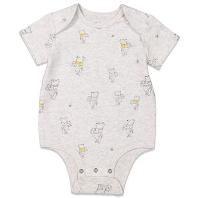 Disney Winnie The Pooh Baby Boys 3 Pack Cuddly Short Sleeve Bodysuits 2 Disney Winnie The Pooh Baby Boys 3 Pack Cuddly Short Sleeve Bodysuits - Image 2