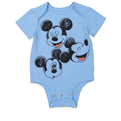 Disney Mickey Mouse 3 Pack Short Sleeve Bodysuits 1 Disney Mickey Mouse 3 Pack Short Sleeve Bodysuits