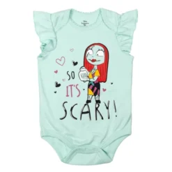 Disney Nightmare Before Christmas Jack Skellington Sally Baby Girls 5 Pack Bodysuits