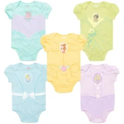 Disney Princess Ariel Belle Cinderella Rapunzel Tiana Snow White Aurora Baby Girls 5 Pack Bodysuits Newborn To Infant 23 Disney Princess Ariel Belle Cinderella Rapunzel Tiana Snow White Aurora Baby Girls 5 Pack Bodysuits Newborn To Infant -Disney GUEST d6a0e005 7ebb 4d2c b95a 5b3a1d0986f9