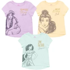Disney Princess Ariel Cinderella Tiana Moana Jasmine Belle Girls 3 Pack T-Shirts Toddler To Big Kid 18 Disney Princess Ariel Cinderella Tiana Moana Jasmine Belle Girls 3 Pack T-Shirts Toddler To Big Kid -Disney GUEST daffcc9c c7b8 49db 9e6a ebbfbca46052