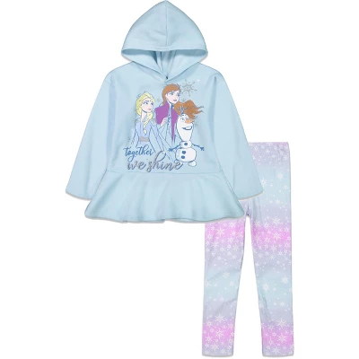 Disney Frozen Elsa Girls Fleece Hoodie And Leggings Outfit Set Little Kid To Big Kid 10 Disney Frozen Elsa Girls Fleece Hoodie And Leggings Outfit Set Little Kid To Big Kid - Image 10