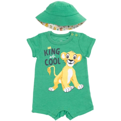 Disney Lion King,Mickey Mouse,Winnie The Pooh Simba Baby Romper And Sunhat Newborn To Infant 9 Disney Lion King,Mickey Mouse,Winnie The Pooh Simba Baby Romper And Sunhat Newborn To Infant - Image 9