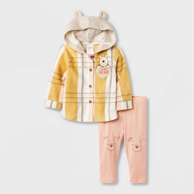 Baby Girls' Disney Winnie The Pooh Solid Top And Bottom Set - Pink 5 Baby Girls' Disney Winnie The Pooh Solid Top And Bottom Set - Pink - Image 5