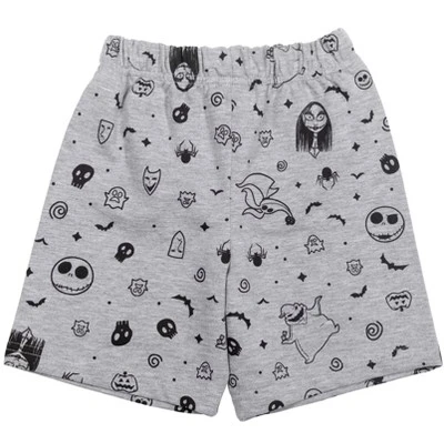 Disney Nightmare Before Christmas Jack Skellington T-Shirt Shorts Black/Gray 3 Disney Nightmare Before Christmas Jack Skellington T-Shirt Shorts Black/Gray - Image 3