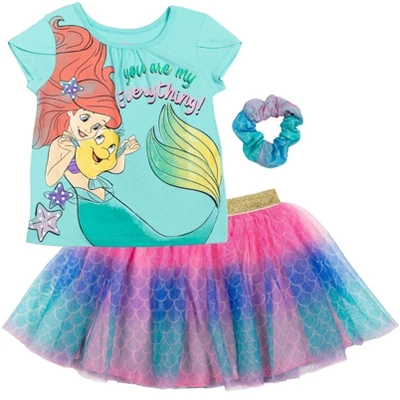 Disney Princess Disney Moana Princess Frozen Rapunzel Jasmine Belle Girls T-Shirt Tulle Skirt And Scrunchie 3 Piece Outfit Set Little Kid To Big Kid 13 Disney Princess Disney Moana Princess Frozen Rapunzel Jasmine Belle Girls T-Shirt Tulle Skirt And Scrunchie 3 Piece Outfit Set Little Kid To Big Kid - Image 13