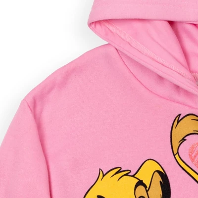 Disney Lion King Nala Simba Fleece Hoodie Pink 4 Disney Lion King Nala Simba Fleece Hoodie Pink - Image 4