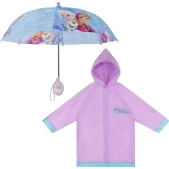 Disney Frozen Elsa And Anna Girl’s Umbrella And Raincoat Set, Kids Ages 4-7 -Disney GUEST e78ad16d f372 4a68 9452 86384de28afc
