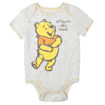 Disney Winnie The Pooh Baby Bodysuit Pants Bib And Hat 4 Piece Outfit Set Newborn To Infant 1 Disney Winnie The Pooh Baby Bodysuit Pants Bib And Hat 4 Piece Outfit Set Newborn To Infant