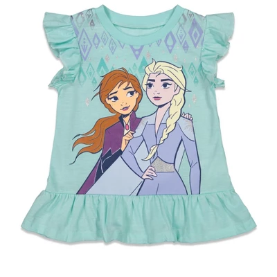 Disney Frozen Princess Anna Elsa Baby Girls T-Shirt And Shorts Outfit Set - Infant 1 Disney Frozen Princess Anna Elsa Baby Girls T-Shirt And Shorts Outfit Set - Infant