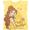 Disney Frozen Moana Princess Rapunzel Snow White Raya And The Last Dragon Baby Girls Peplum T-Shirt And French TerryShorts Outfit Set Infant
