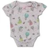 Disney Girl's 3-Pack Character Print Short Sleeve Bow Front Baby Creeper Set