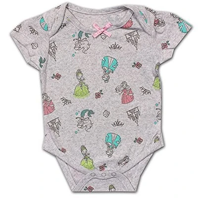 Disney Girl's 3-Pack Character Print Short Sleeve Bow Front Baby Creeper Set 1 Disney Girl's 3-Pack Character Print Short Sleeve Bow Front Baby Creeper Set