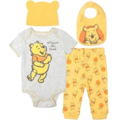 Disney Winnie The Pooh Baby Bodysuit Pants Bib And Hat 4 Piece Outfit Set Newborn To Infant 25 Disney Winnie The Pooh Baby Bodysuit Pants Bib And Hat 4 Piece Outfit Set Newborn To Infant -Disney GUEST f1434bd6 0ba5 41f6 ba35 be0b3f4f60b7